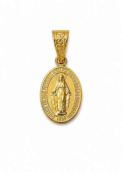 Dije Virgen Milagrosa Oro amarillo 18k 0,47 Gr / 8 mm / 1,2 Cm