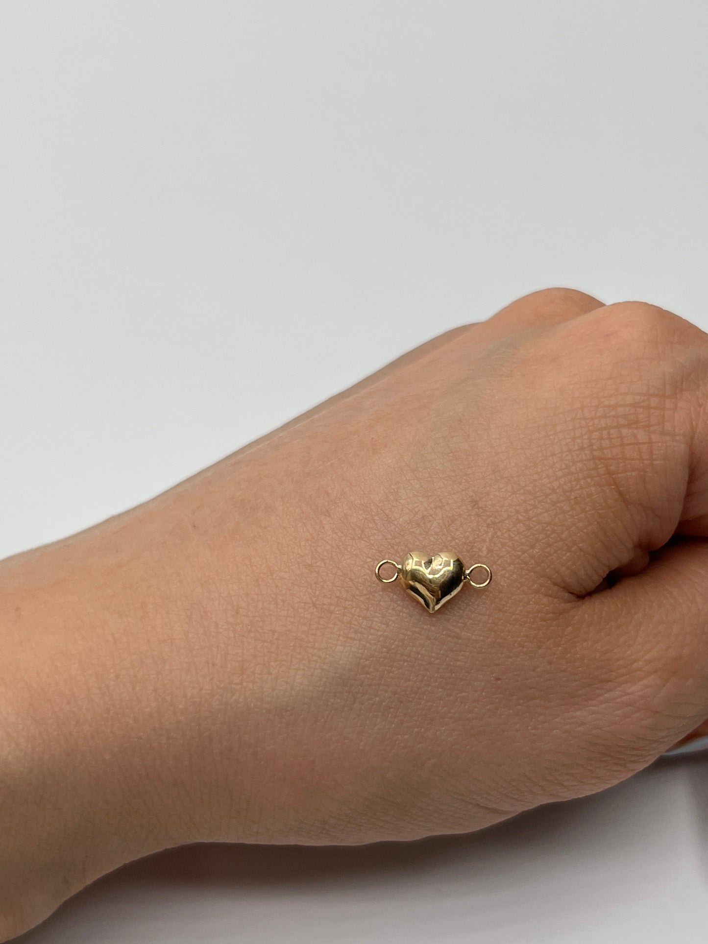 Herraje Corazon Liso Oro amarillo 18k 0,22 Gr / 0,7 Cm