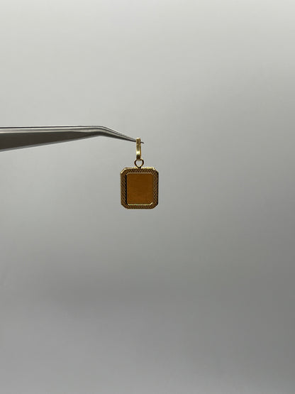 Dije Placa Oro amarillo 18k 0,46 Gr / 11,20 mm / 1,2 Cm
