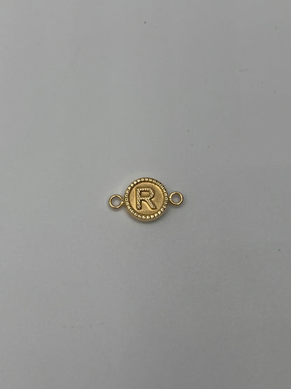 Herraje Letra R Oro amarillo 18k 0,59 Gr / 1 Cm