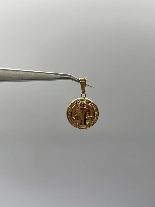 Dije San Benito Oro amarillo 18k 1,08 Gr / 16 mm / 1,6 Cm