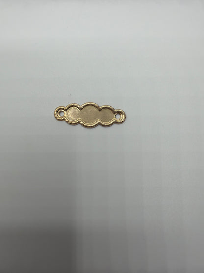 Herraje Placa Nube Oro amarillo 18k 0,61 Gr / 2,2 Cm