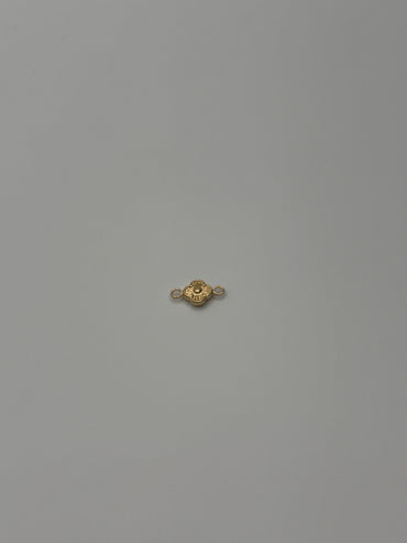 Herraje Flor Oro amarillo 18k 0,40 Gr / 0,8 Cm