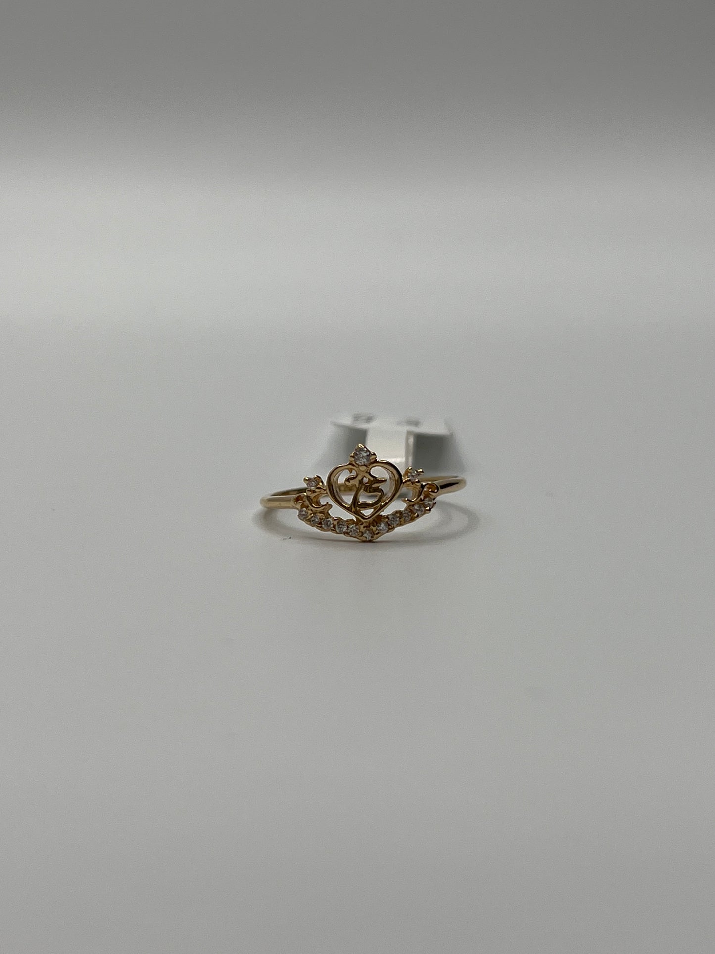 Anillo 15s Circon Blanco Oro amarillo 18k / Talla 6 1/2 / 1,32 Gr / 8,55 mm