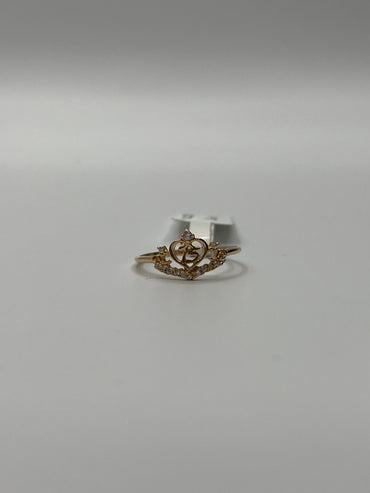 Anillo 15s Circon Blanco Oro amarillo 18k / Talla 6 1/2 / 1,32 Gr / 8,55 mm