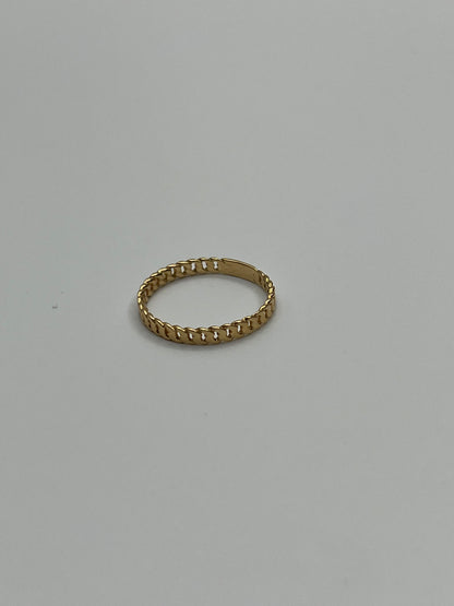 Anillo cubano Oro amarillo 18k / Talla 5 3/4 / 1,12 Gr / 2,47 mm