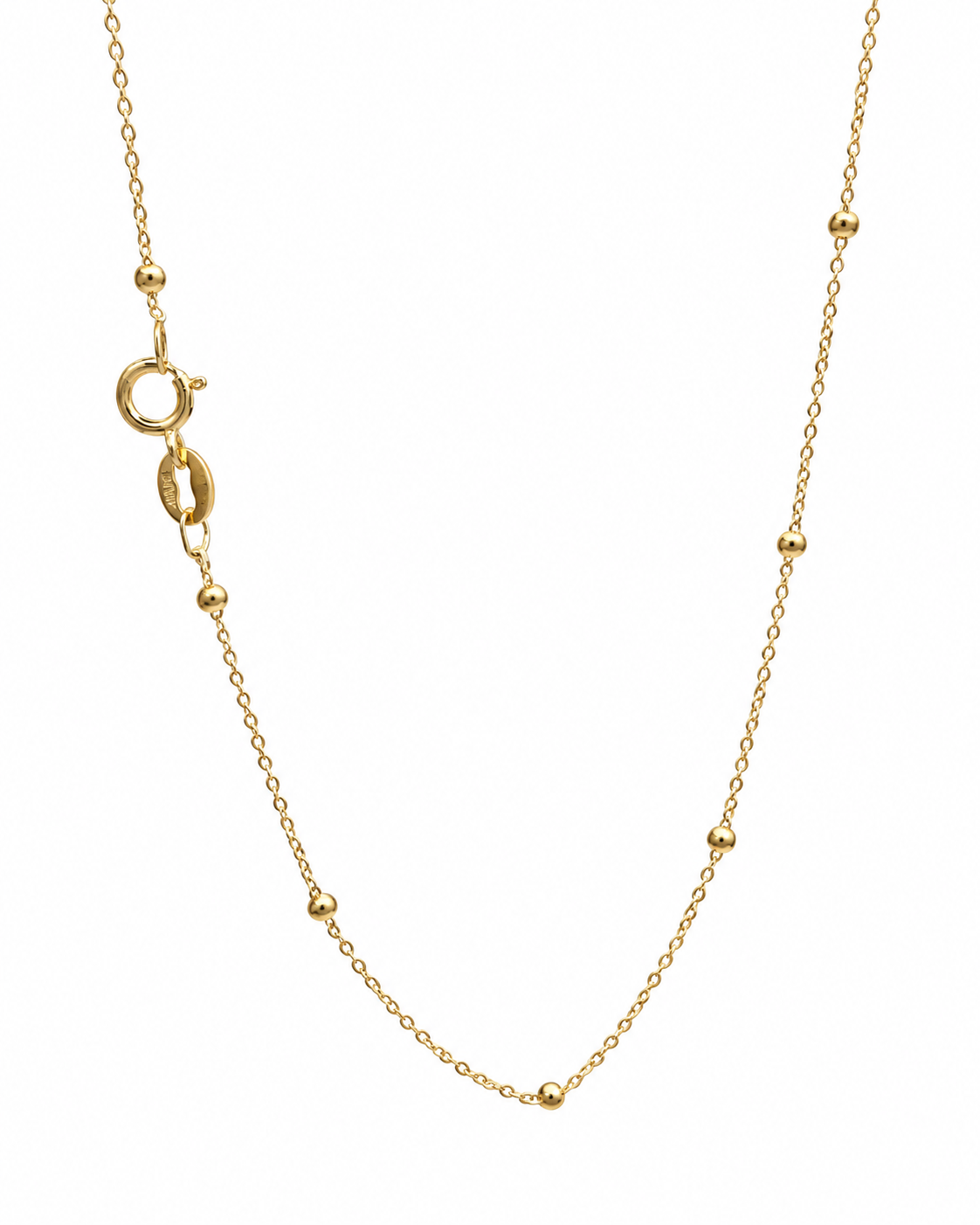 Cadena It Rolon Bola Oro amarillo 18k +3 / 1,16 Gr / 1,8 mm / 45 Cm