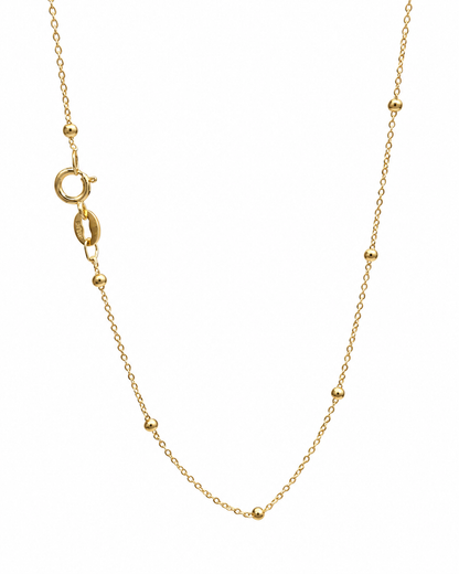 Cadena It Rolon Bola Oro amarillo 18k +3 / 1,16 Gr / 1,8 mm / 45 Cm