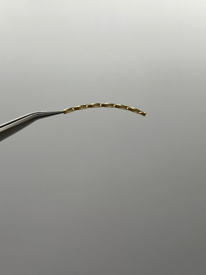 Herraje Tubo Entorchado Oro amarillo 18k 0,26 Gr / 3,3 Cm