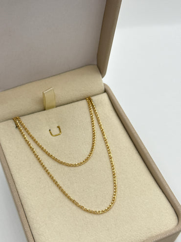 Cadena It Mini Cubana Oro amarillo 18k 2,30 Gr / 1,80 mm / 50 Cm