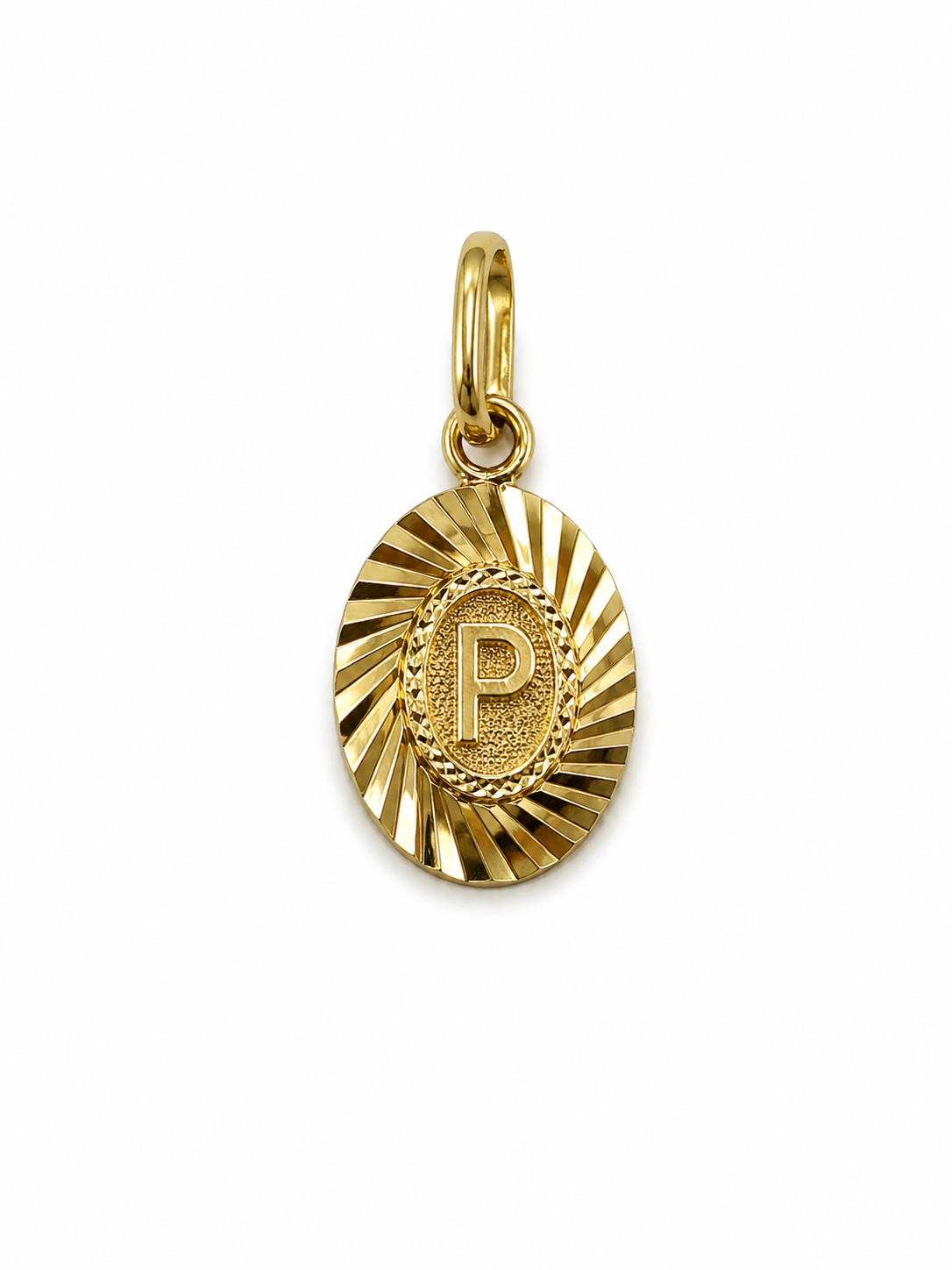 Dije Letra P Oro amarillo 18k 0,46 Gr / 7,5 mm / 1 Cm