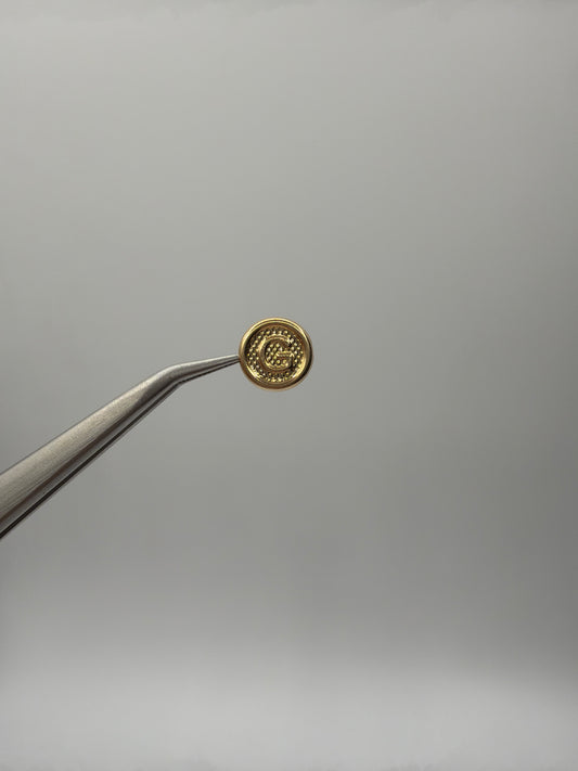 Herraje Letra G Oro amarillo 18k 0,34 Gr / 0,85 Cm