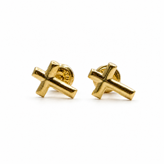 Topos Cruz Lisa Oro amarillo 18k 0,61 Gr / 9,25 mm