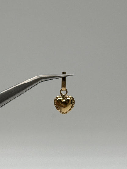 Dije corazon Oro amarillo 18k 0,36 Gr / 8,10 mm / 1 Cm
