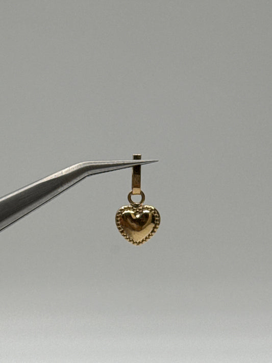 Dije corazon Oro amarillo 18k 0,36 Gr / 8,10 mm / 1 Cm