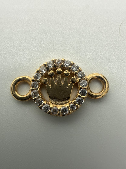 Herraje RX Circon Blanco Oro amarillo 18k 0,66 Gr / 0,8 Cm