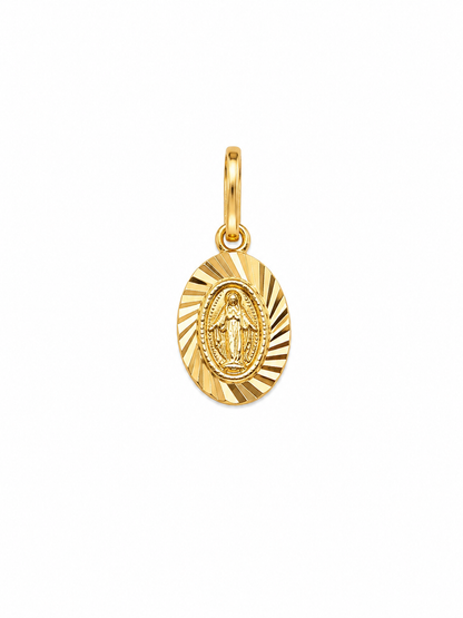 Dije Virgen Milagrosa Oro amarillo 18k 0,45 Gr / 7,4 mm / 1 Cm