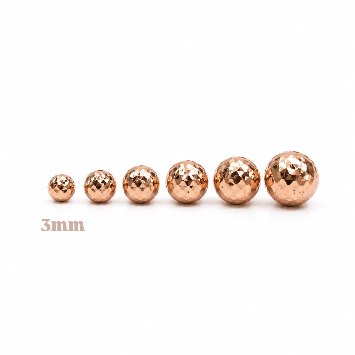 Bola Diamantada 3mm / Oro Rosa