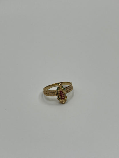 Anillo Virgen guadalupe silueta Oro amarillo 18k / Talla 6 3/4 / 2,80 Gr