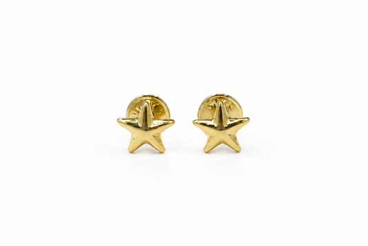 Topos Estrella Lisa Oro amarillo 18k 0,58 Gr / 6,8 mm