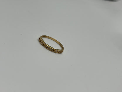 Anillo circon blanco Oro amarillo 18k / Talla 6 3/4 / 1,50 Gr / 2,41 mm