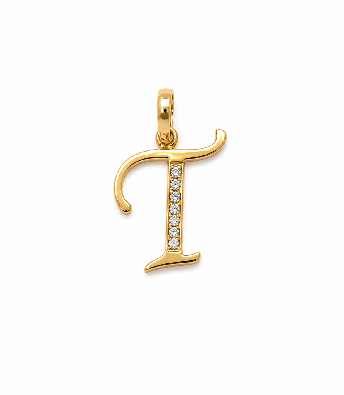 Dije Letra T Oro amarillo 18k 0,70 Gr / 11,40 mm / 1,5 Cm