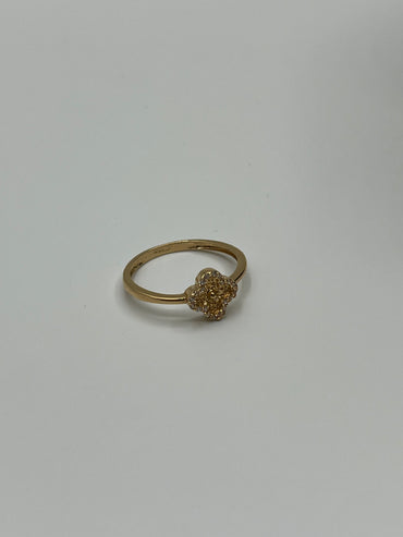 Anillo trebol Oro amarillo 18k / Talla 8 / 1,62 Gr / 8,45 mm