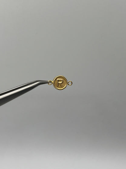 Herraje Letra R Oro amarillo 18k 0,59 Gr / 1 Cm