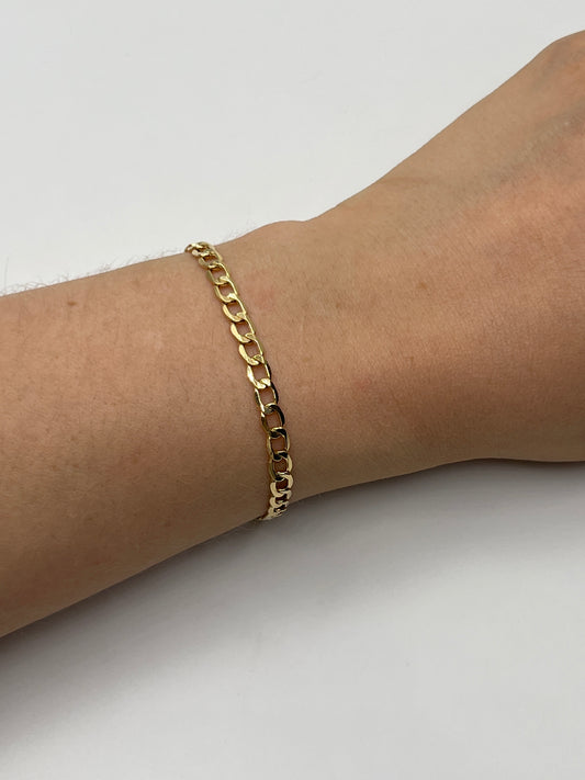 Pulso It Cubana  Oro amarillo 18k +2 / 3,07 Gr / 4,2 mm / 19 Cm