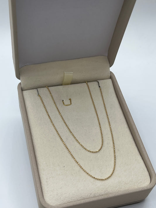 Cadena It mini militar Oro amarillo 18k +3 / 2,02 Gr / 0,97 mm / 50 Cm