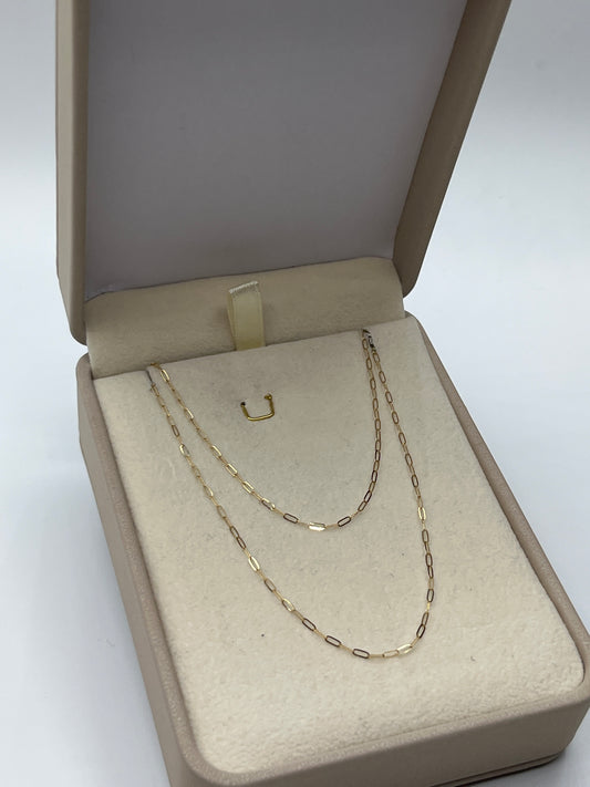 Cadena It Cajon Oro amarillo 18k +3 / 0,85 Gr / 1 mm / 50 Cm