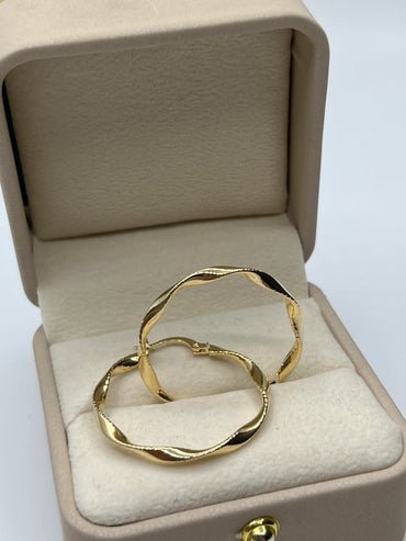 Candonga Entorchada Oro amarillo 18k 1,97 Gr / 3 Cm