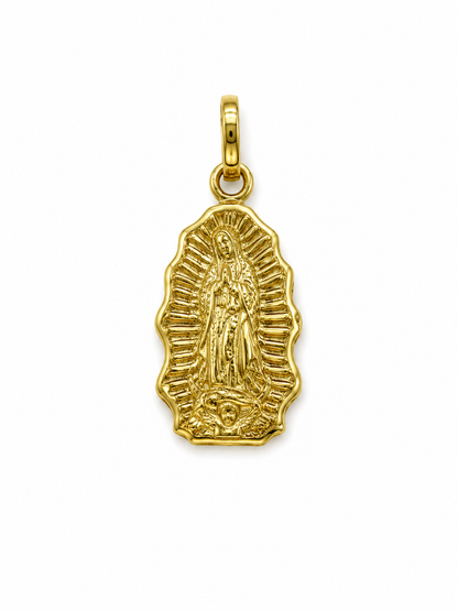 Dije Virgen Guadalupe Oro amarillo 18k 0,78 Gr / 10 mm / 1,8 Cm