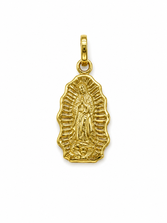 Dije Virgen Guadalupe Oro amarillo 18k 0,78 Gr / 10 mm / 1,8 Cm