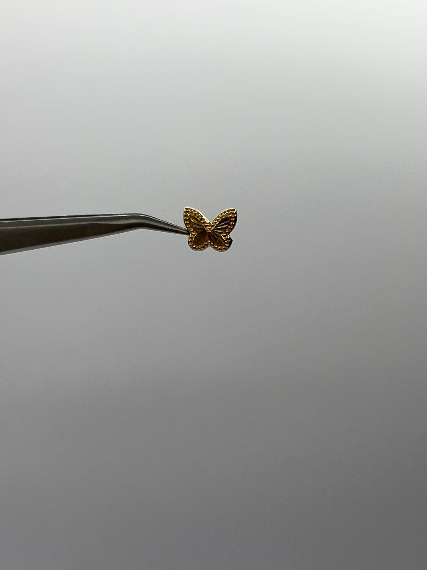 Herraje Mariposa Diamantada Oro amarillo 18k 0,32 Gr / 0,8 Cm