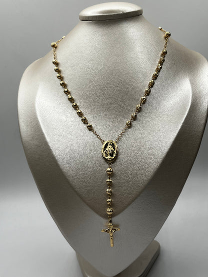 Rosario virgen Milagrosa Oro amarillo 18k 11,53 Gr / 14,60 mm / 60 Cm