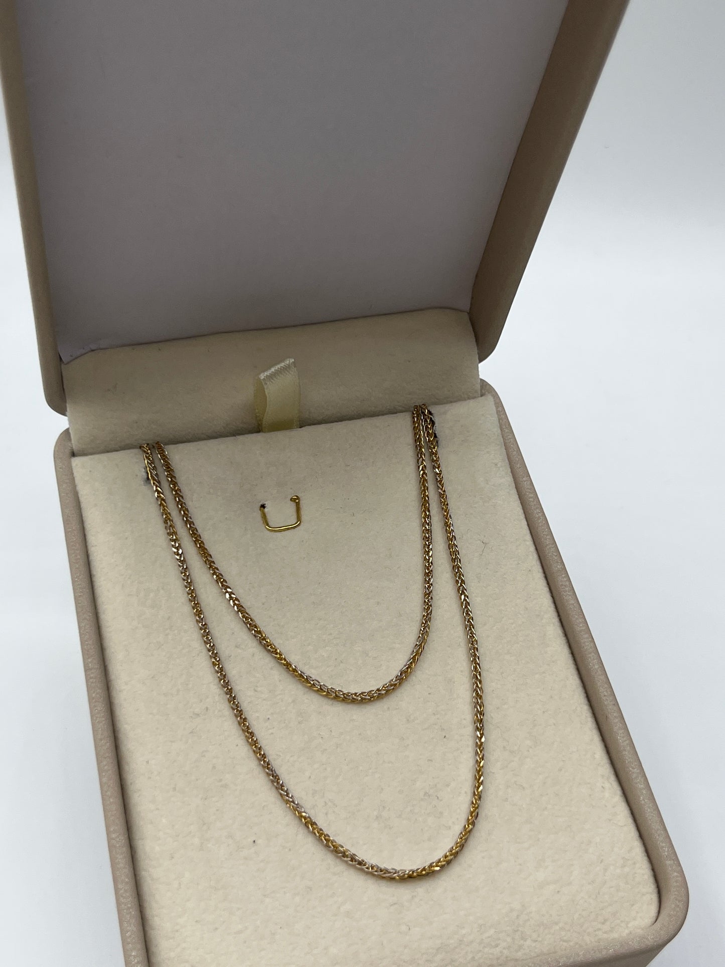 Cadena Franco Oro amarillo y Oro blanco 18k +3 / 2,12 Gr / 1,30 mm / 60 Cm