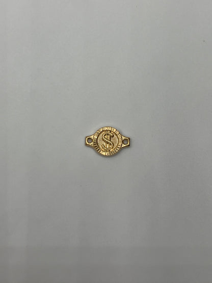 Herraje signo peso Oro amarillo 18k 0,62 Gr / 0,90 Cm