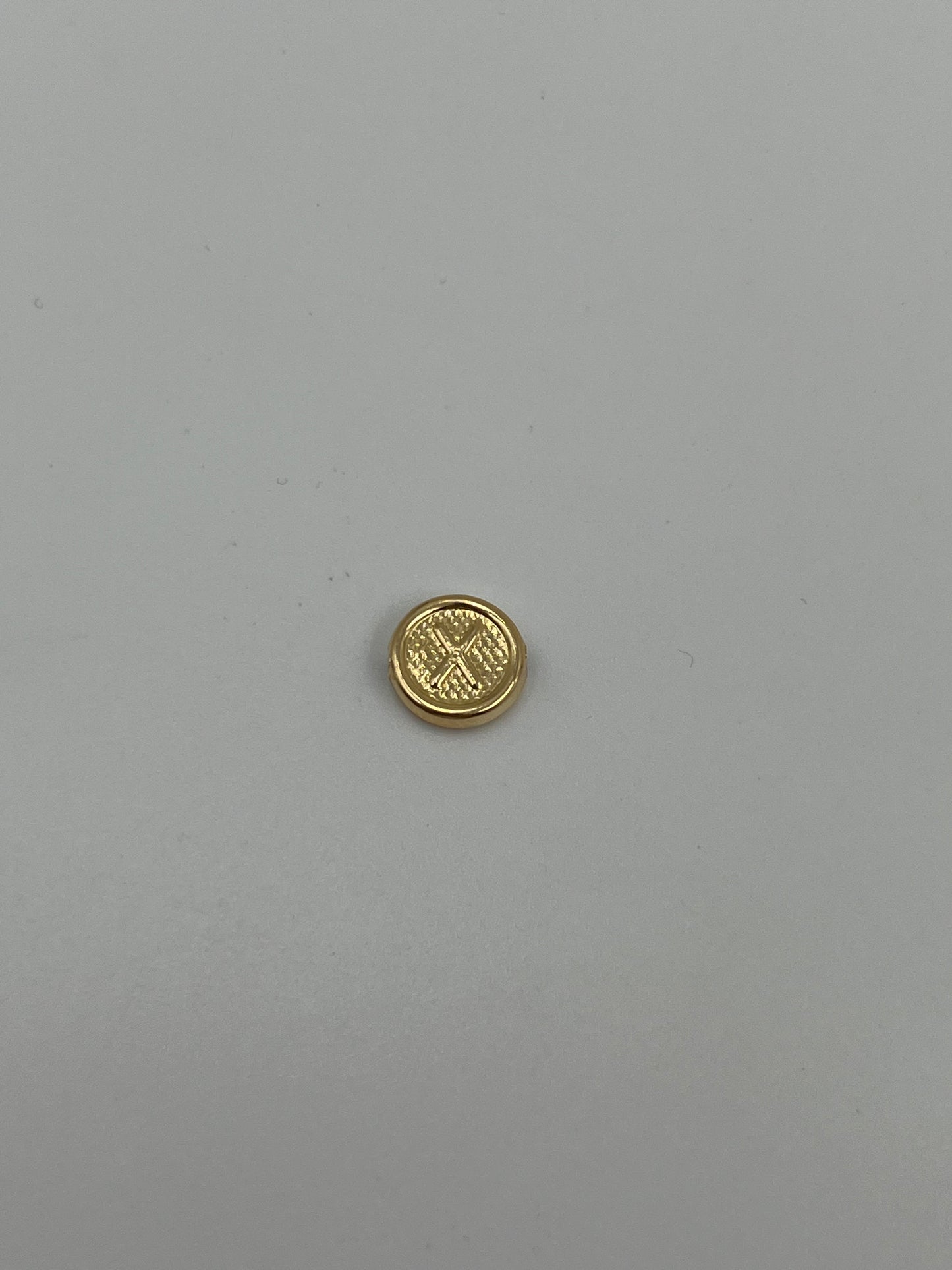 Herraje Letra X Oro amarillo 18k 0,43 Gr / 1 Cm