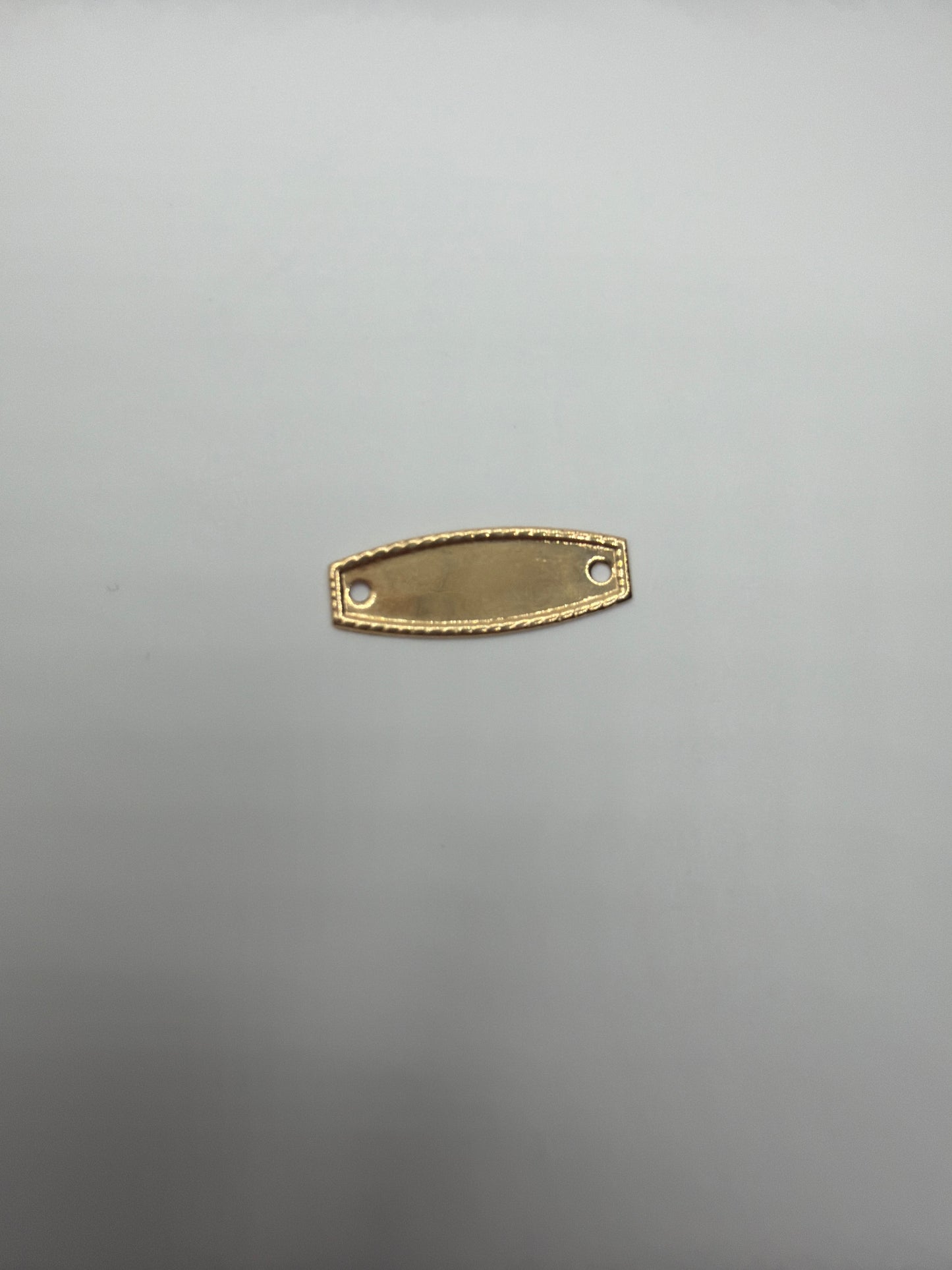 Herraje Placa Diamantada Oro amarillo 18k 0,72 Gr / 2,2 Cm