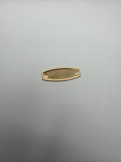 Herraje Placa Diamantada Oro amarillo 18k 0,72 Gr / 2,2 Cm
