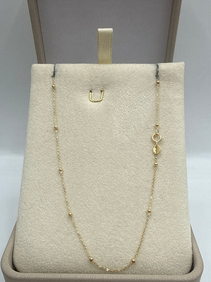Cadena It Rolon Bola Oro amarillo 18k +3 / 1,16 Gr / 1,8 mm / 45 Cm