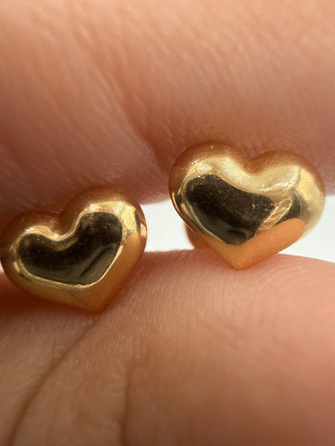 Topos Corazon Lisos Oro amarillo 18k 0,68 Gr / 8 mm