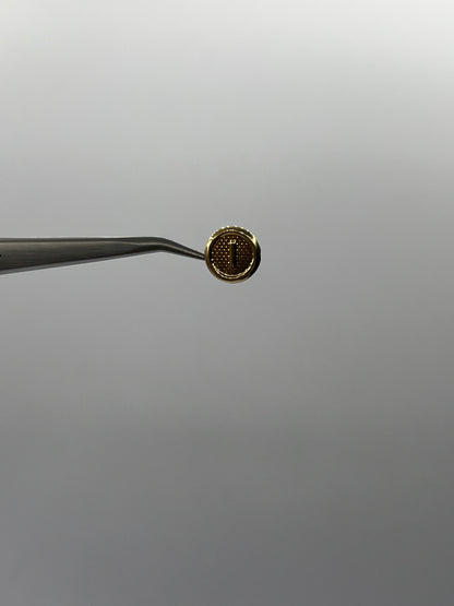 Herraje Letra I Oro amarillo 18k 0,37 Gr / 1 Cm