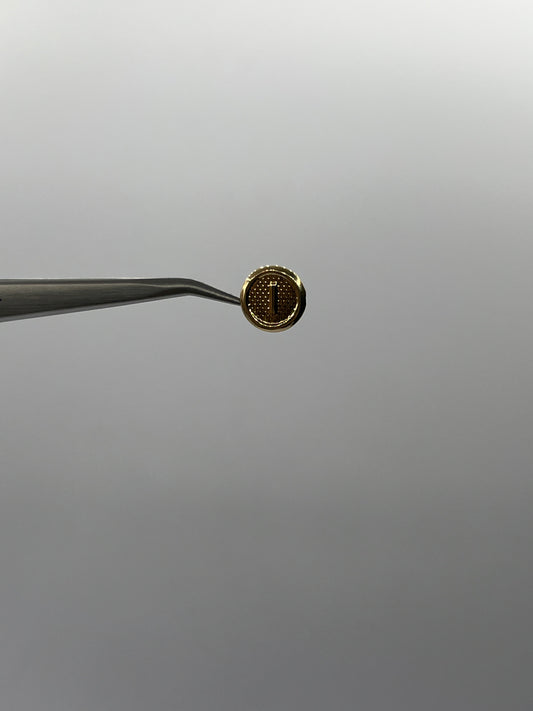 Herraje Letra I Oro amarillo 18k 0,37 Gr / 1 Cm