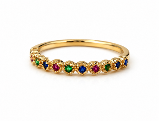 Anillo Churumbela Colores Oro amarillo 18k / Talla 6 / 1,66 Gr / 2,35 mm