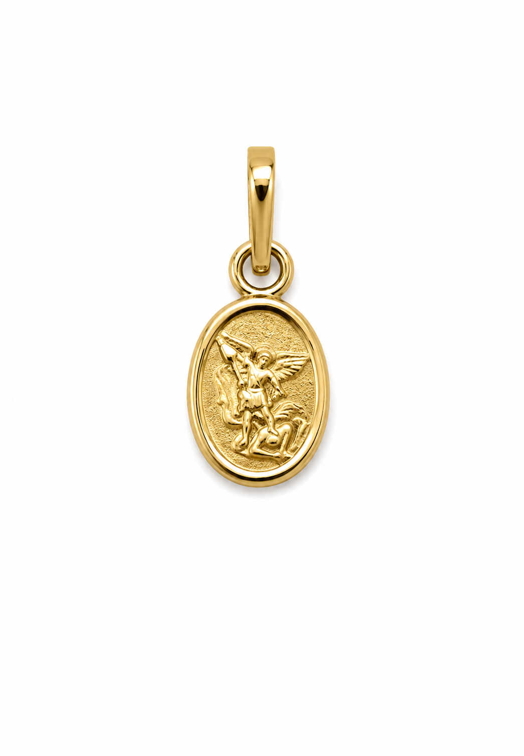Dije Arcangel San Miguel Oro amarillo 18k 0,28 Gr / 5 mm / 0,5 Cm