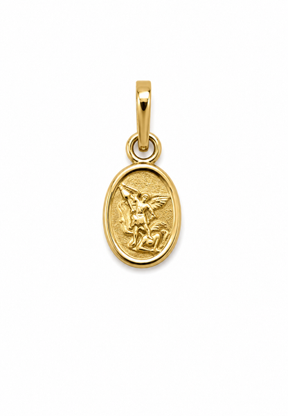 Dije Arcangel San Miguel Oro amarillo 18k 0,28 Gr / 5 mm / 0,5 Cm