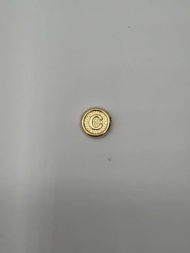 Herraje Letra C Oro amarillo 18k 0,35 Gr / 1 Cm