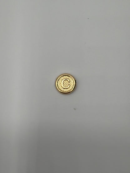 Herraje Letra C Oro amarillo 18k 0,35 Gr / 1 Cm